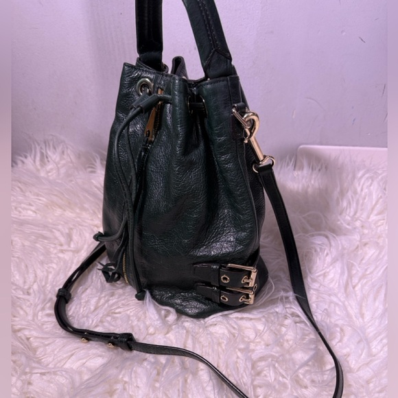 Rebecca Minkoff Elegant Green Leather Bucket Bag medium - Picture 5 of 9